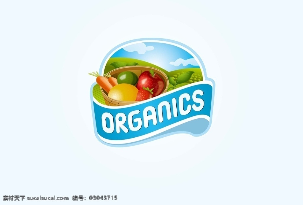 有机物 蔬菜水果 logo 标志 果园 logo设计