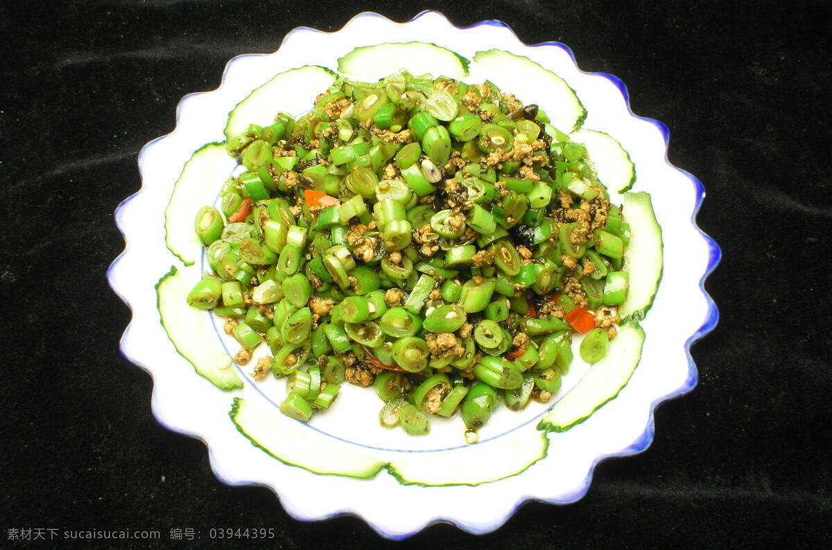 榄 菜 肉 沫 四季豆 传统美食 餐饮美食