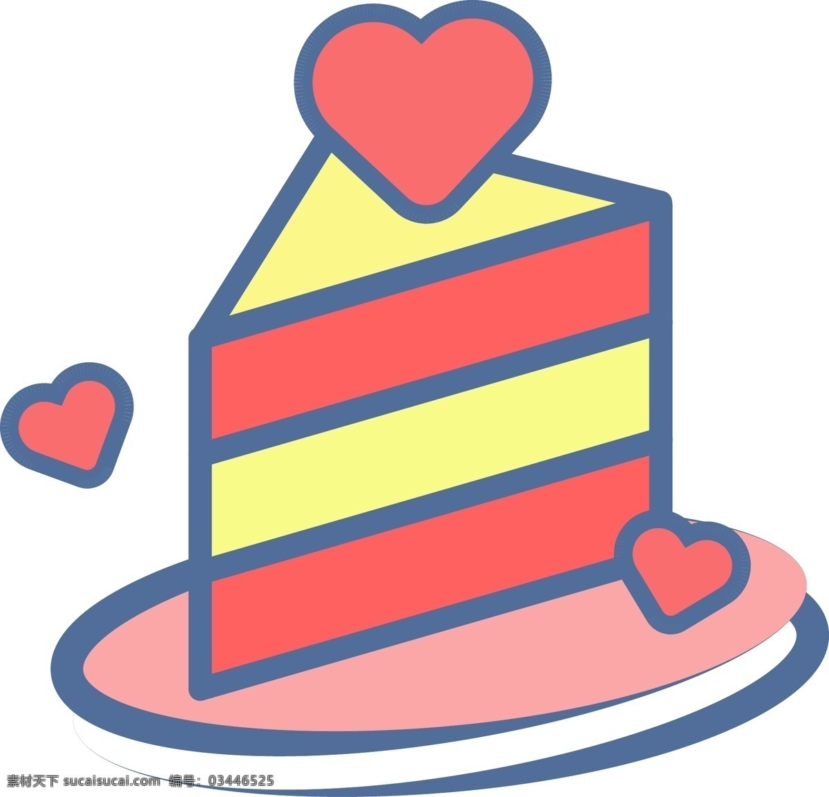 情人节 爱心 蛋糕 元素 商用 简约 卡通 装饰元素