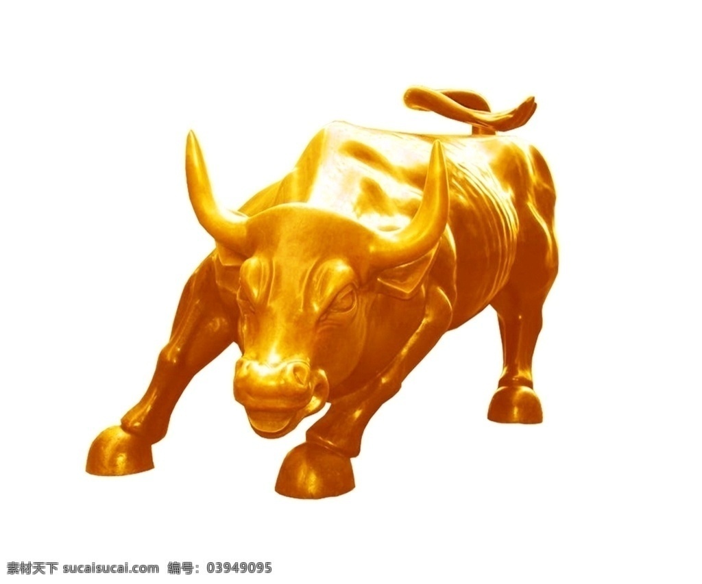 金牛牛气冲天 金牛 铜牛 牛气冲天 黄牛 金色牛 雕塑 立体 财富 金融