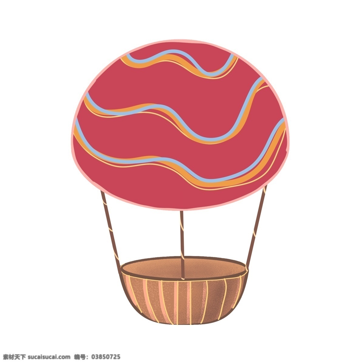 儿童节 粉色 可爱 平面设计 热气球