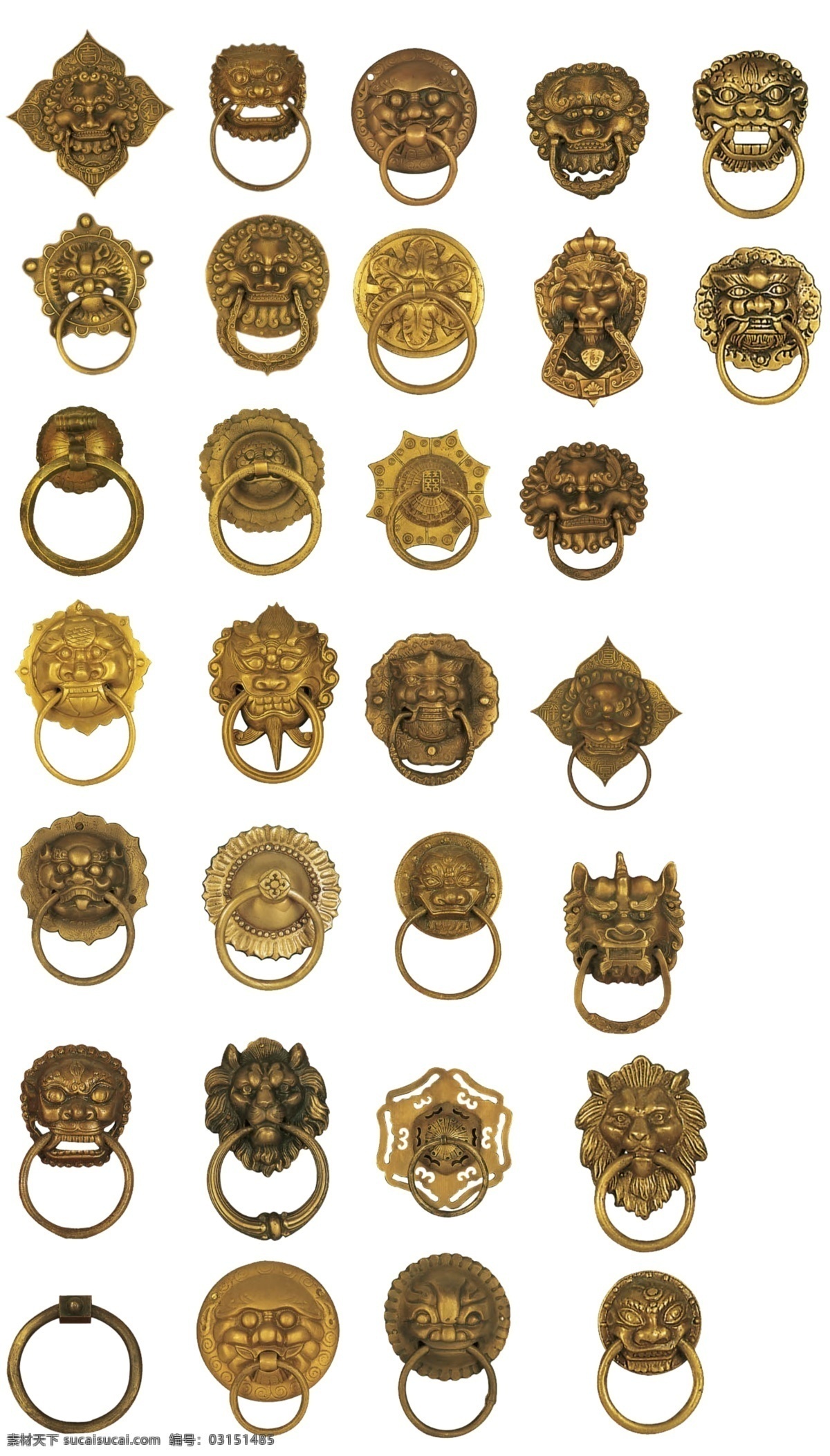古典 铜牌 铜环 全集 中国古代门环 古典铜牌 门扣 中国 风 建筑装饰 家居装饰素材