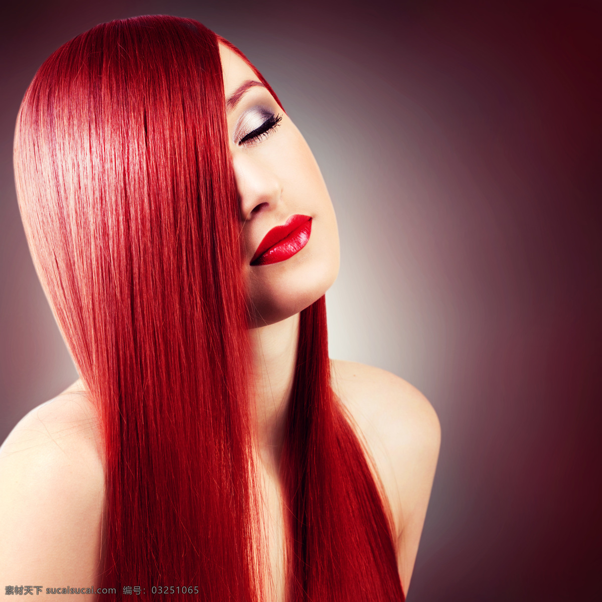 红色 头 大 美女图片 头发 美发 美女 女人 外国美女 美女模特 外国人物 人物图片