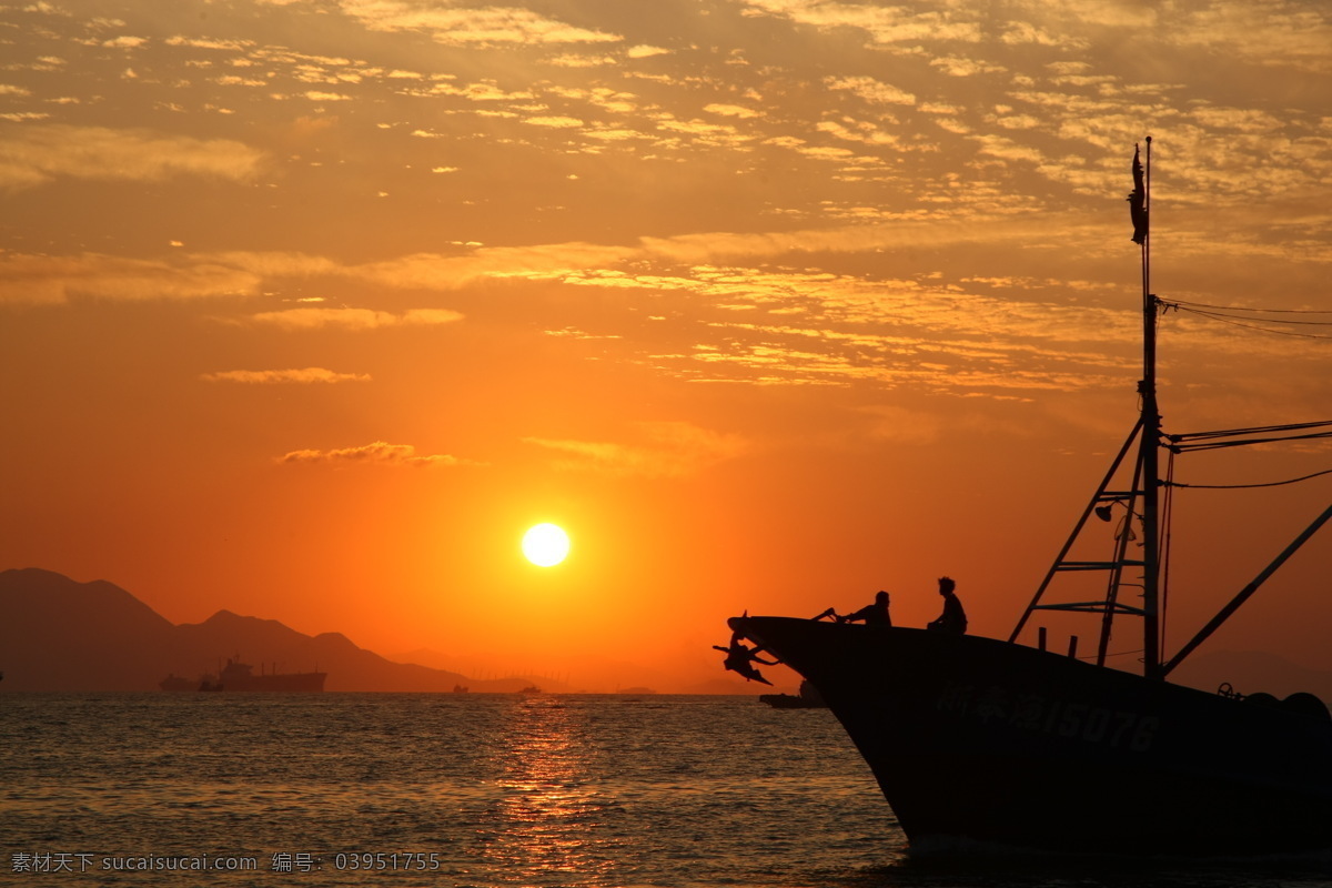 舟山风景 夕阳西下 渔船 国内旅游 旅游摄影