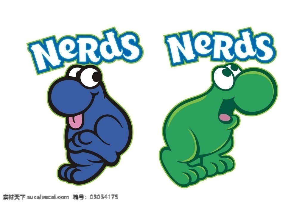 书呆子糖果 卡通图案 nerds candy logo t恤印花图案 动漫动画 动漫人物