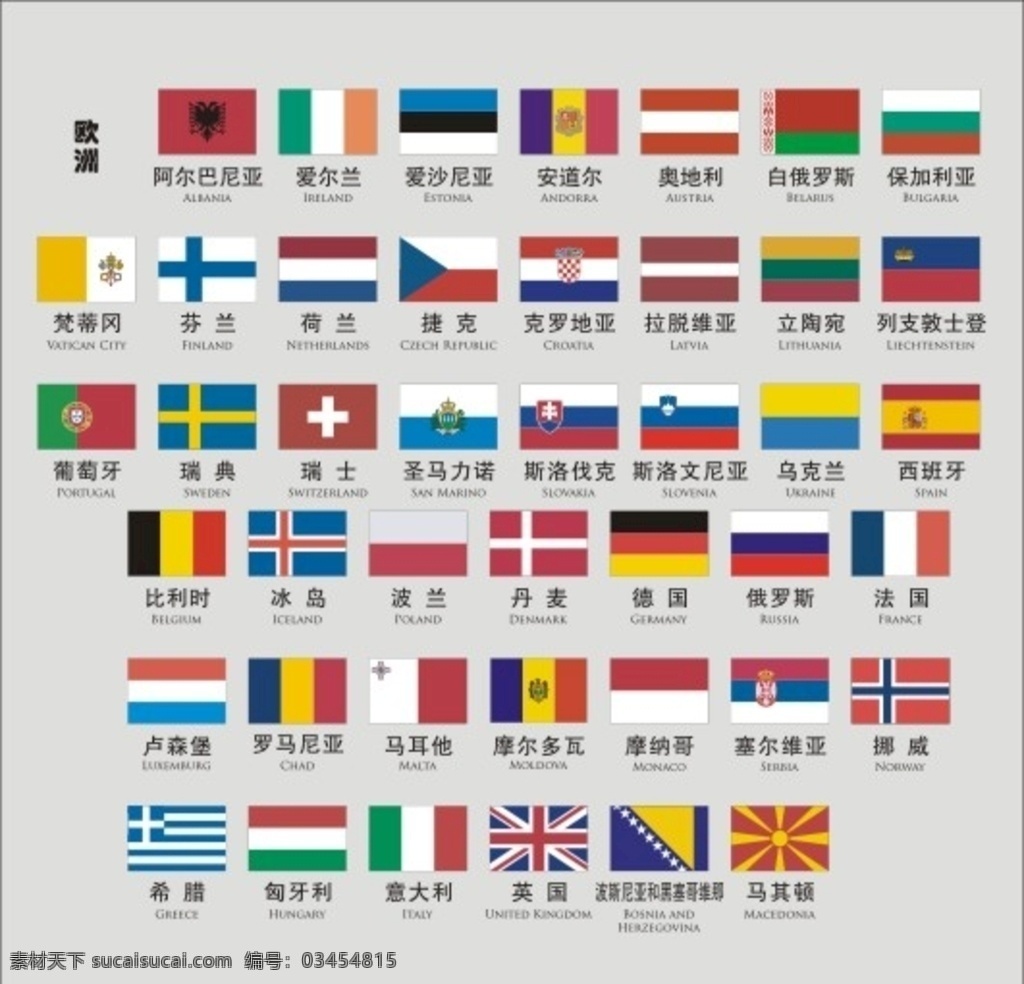 欧洲国旗 欧洲 国旗 外国 标志 国徽