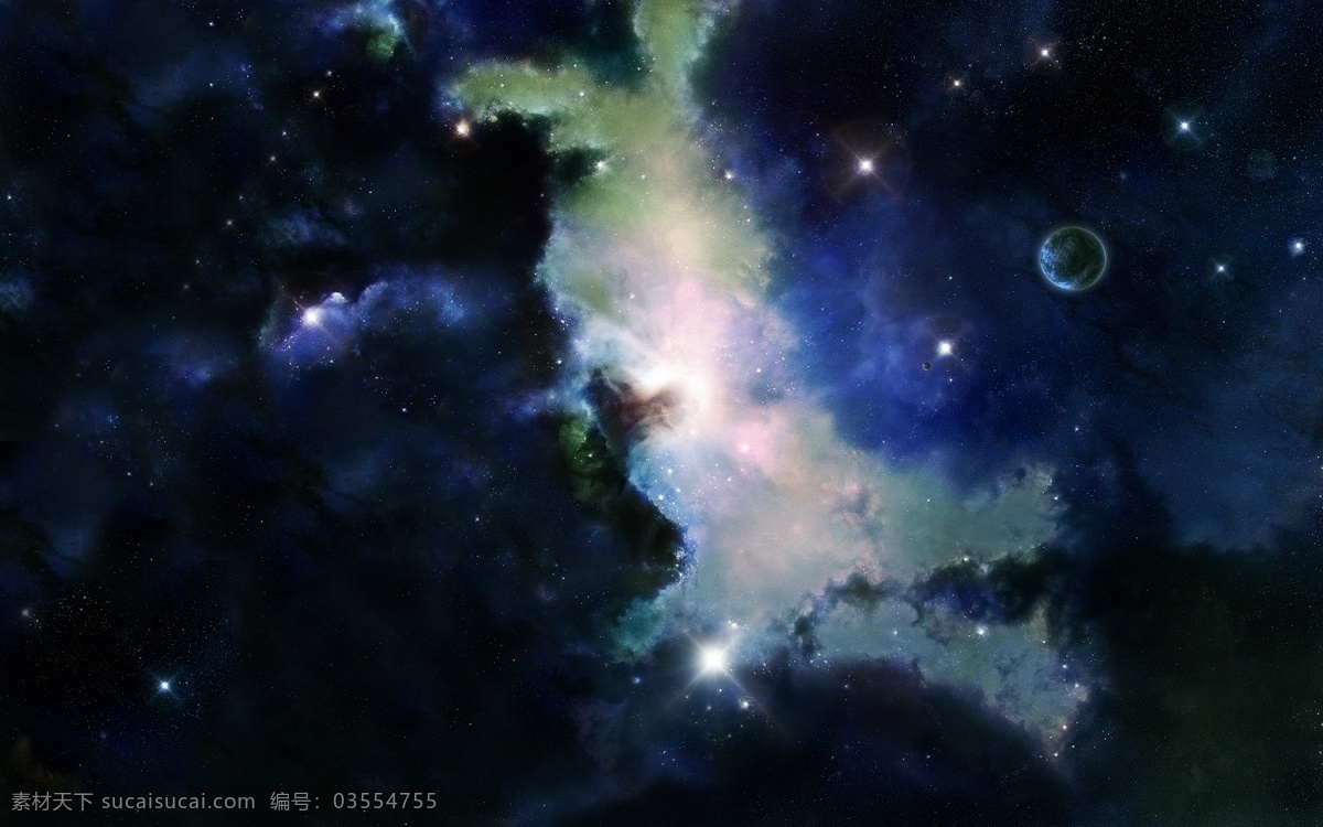 星空 云层 科幻 背景图片