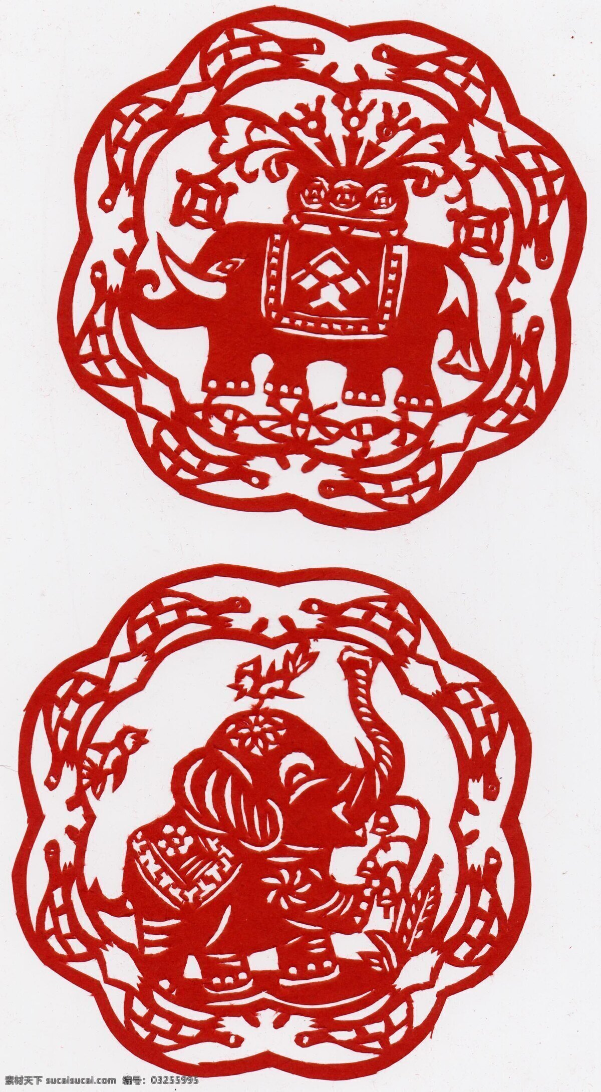 传统文化 甘肃 剪纸 文化艺术 东阳 百 象 图 设计素材 模板下载 庆阳 百象图