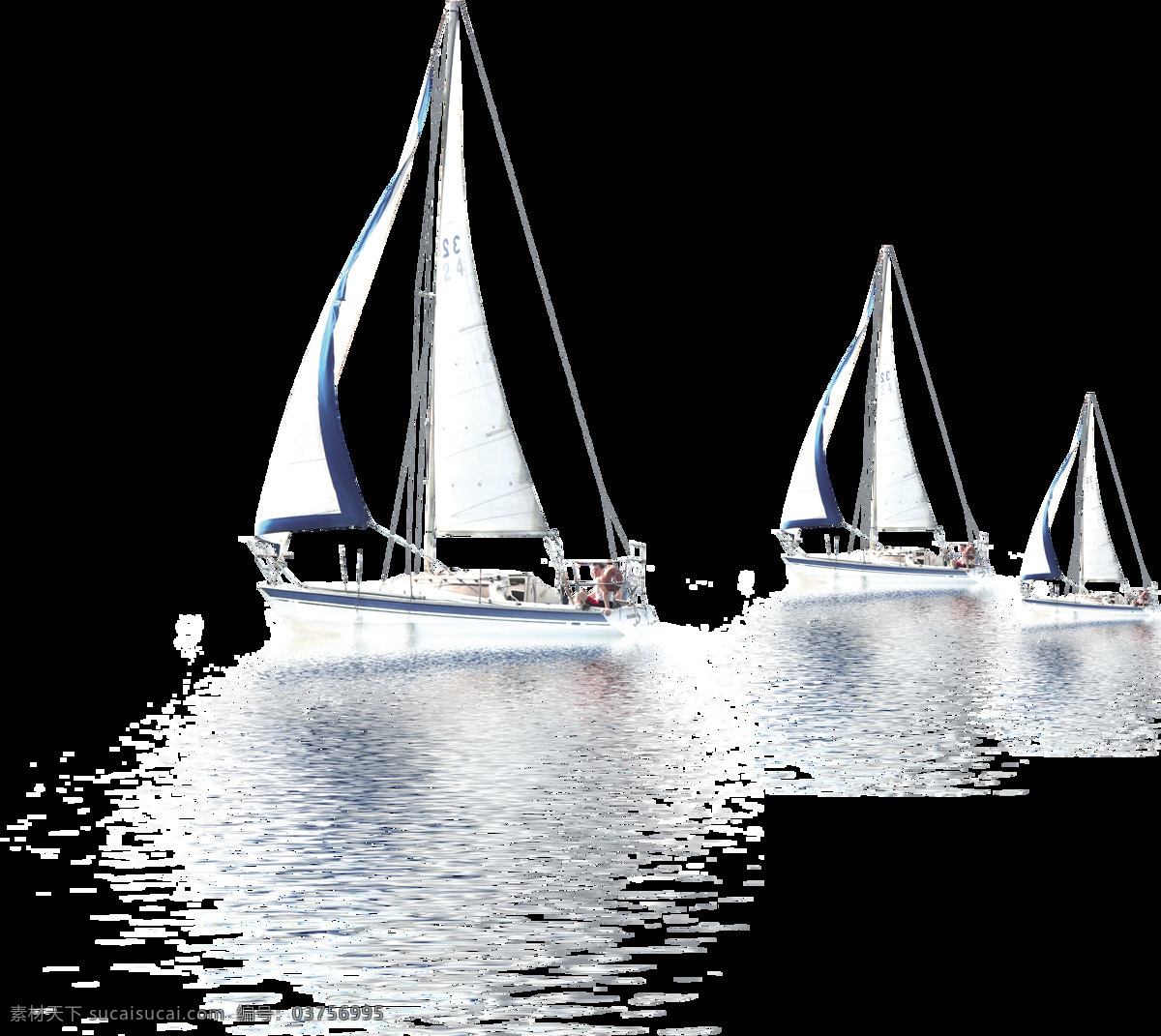 png元素 船队 帆船 航行 免抠元素 透明素材 卡通 白色 元素