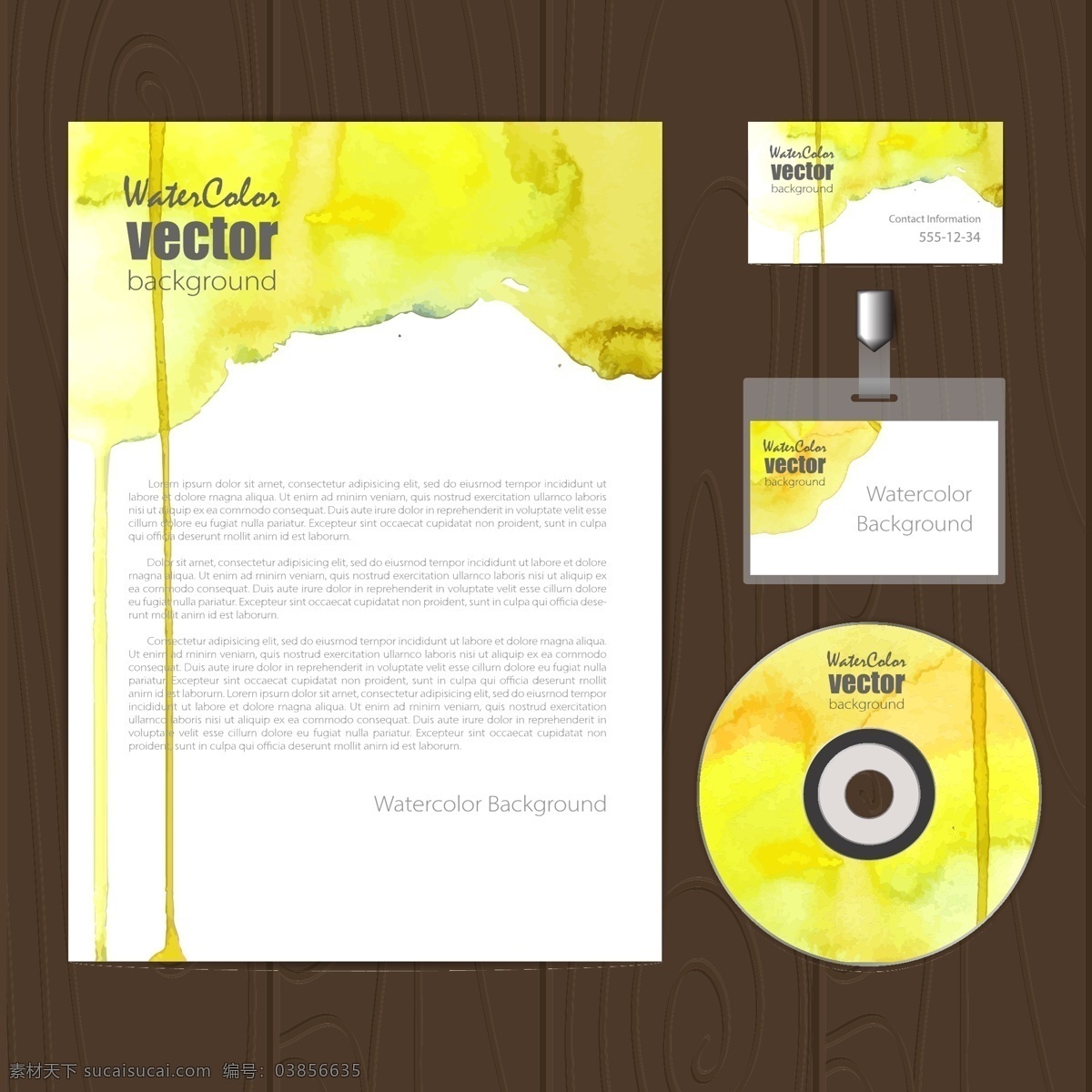 黄色 时尚 企业 文化 光盘 品牌设计 合集 矢量 矢量素材 设计素材 背景素材