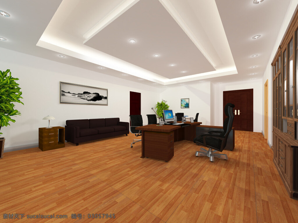 中式 办公室 3d 模型 max 家具 3dmax 效果图 c4d材质