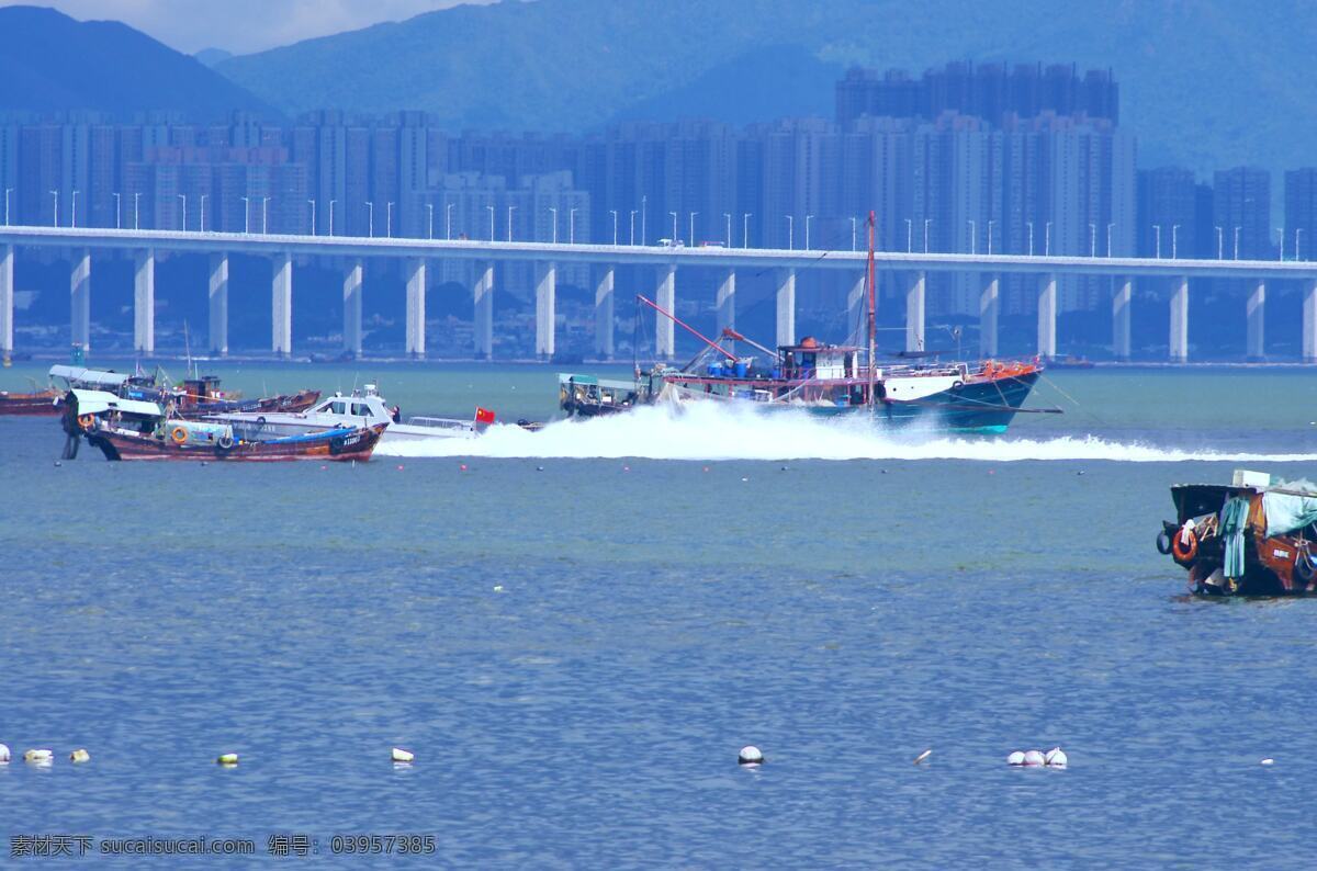 大海 海水 建筑景观 景观 轮船 码头 拍摄 山脉 大海景观 深圳蛇口 深圳 蛇口港 远眺 粤港跨海大桥 渔船 香港楼景 云彩 天空 自然景观 风景 生活 旅游餐饮