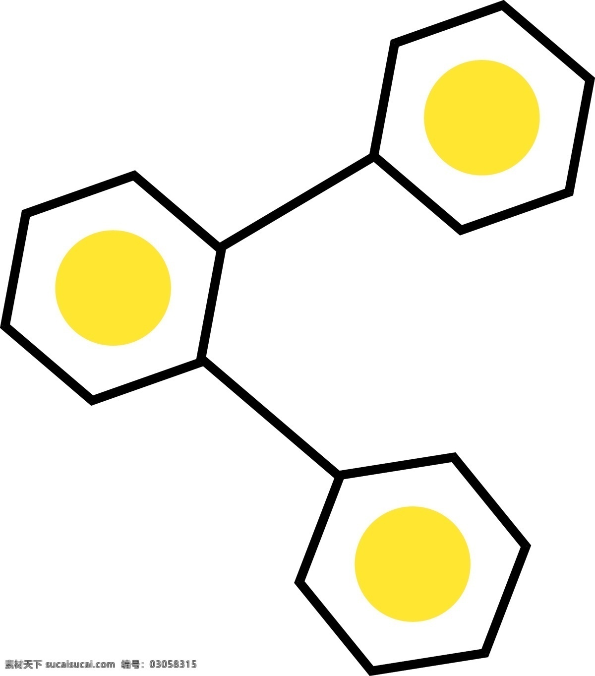 黄色 手绘 分享 按钮 元素 弯曲 弧度 圆环 点状 卡通图标 科技