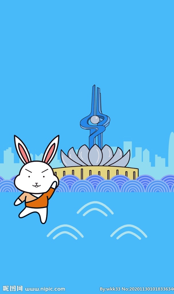 泉城广场图片 卡通 建筑 可爱 兔子 文化 文化艺术