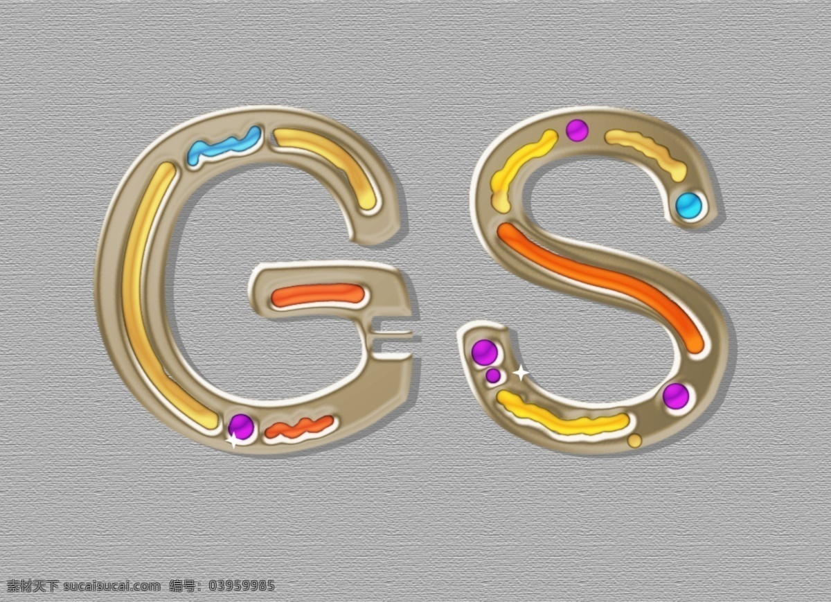 宝石文字 变形文字 创意设计 cs 文字变形 多图层 可变 模仿