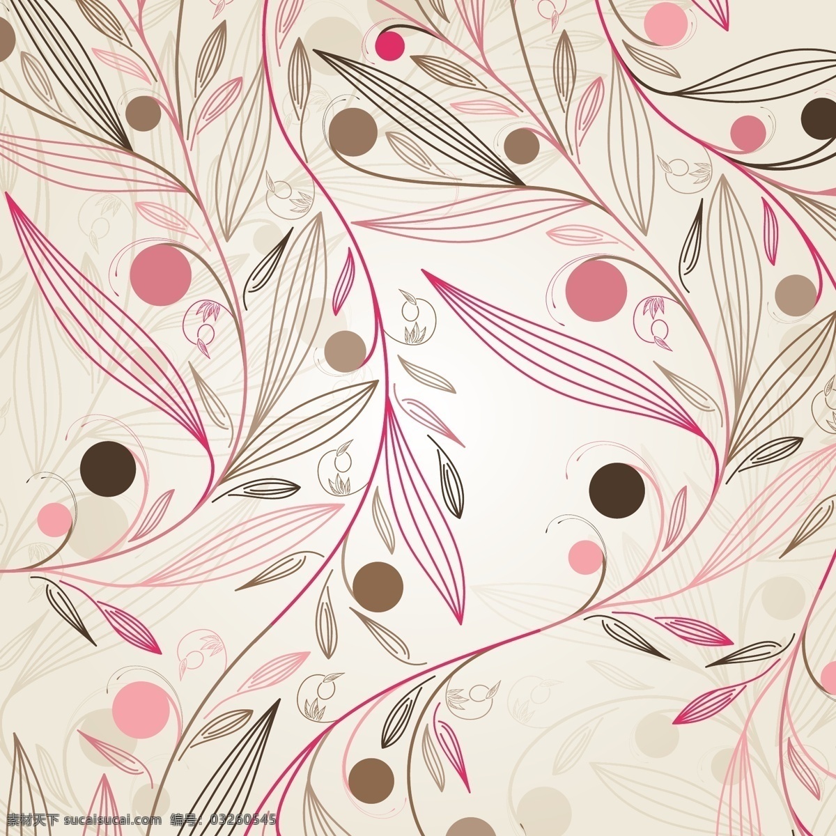 手绘 粉红色 花卉 矢量 背景 web 插画 创意 粉红色的 花 界 免费 病 媒 生物 时尚 独特的 图形 质量 新鲜的 设计手绘 棕色的 摘要 叶 自然 psd源文件