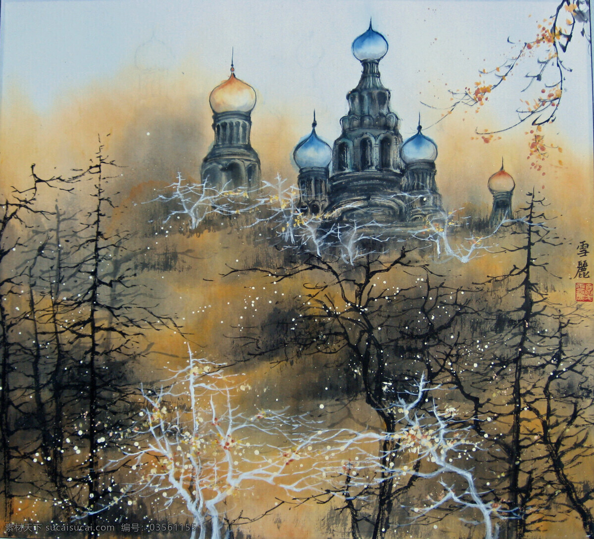 油画 城堡 名画 艺术 绘画 文化艺术 艺术品 世界名画 城堡图片 风景图片