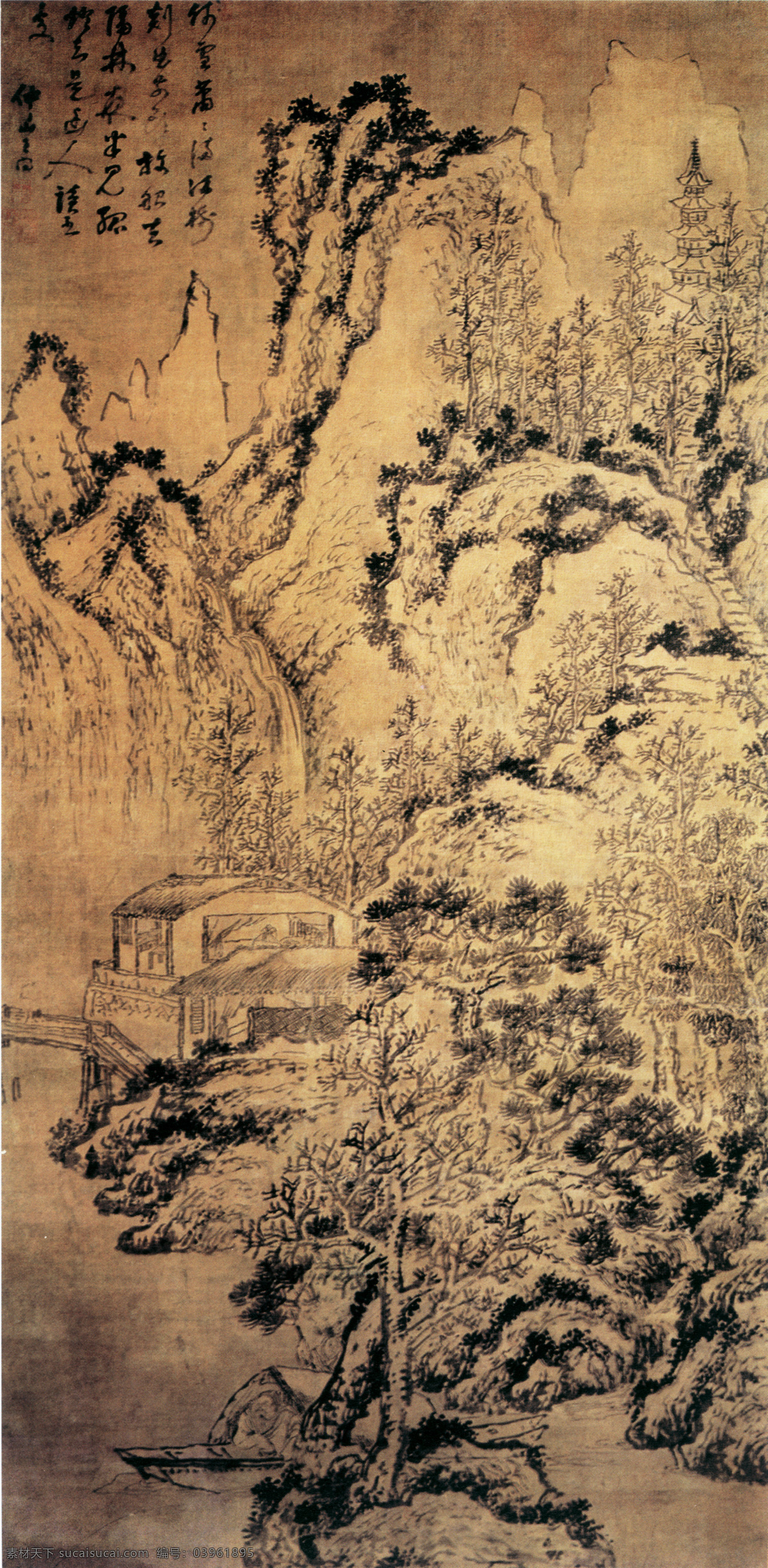 雪景 山水 图 雪景山水图 文化 艺术 水墨画 中国风 山水画 书法 书画文字 文化艺术