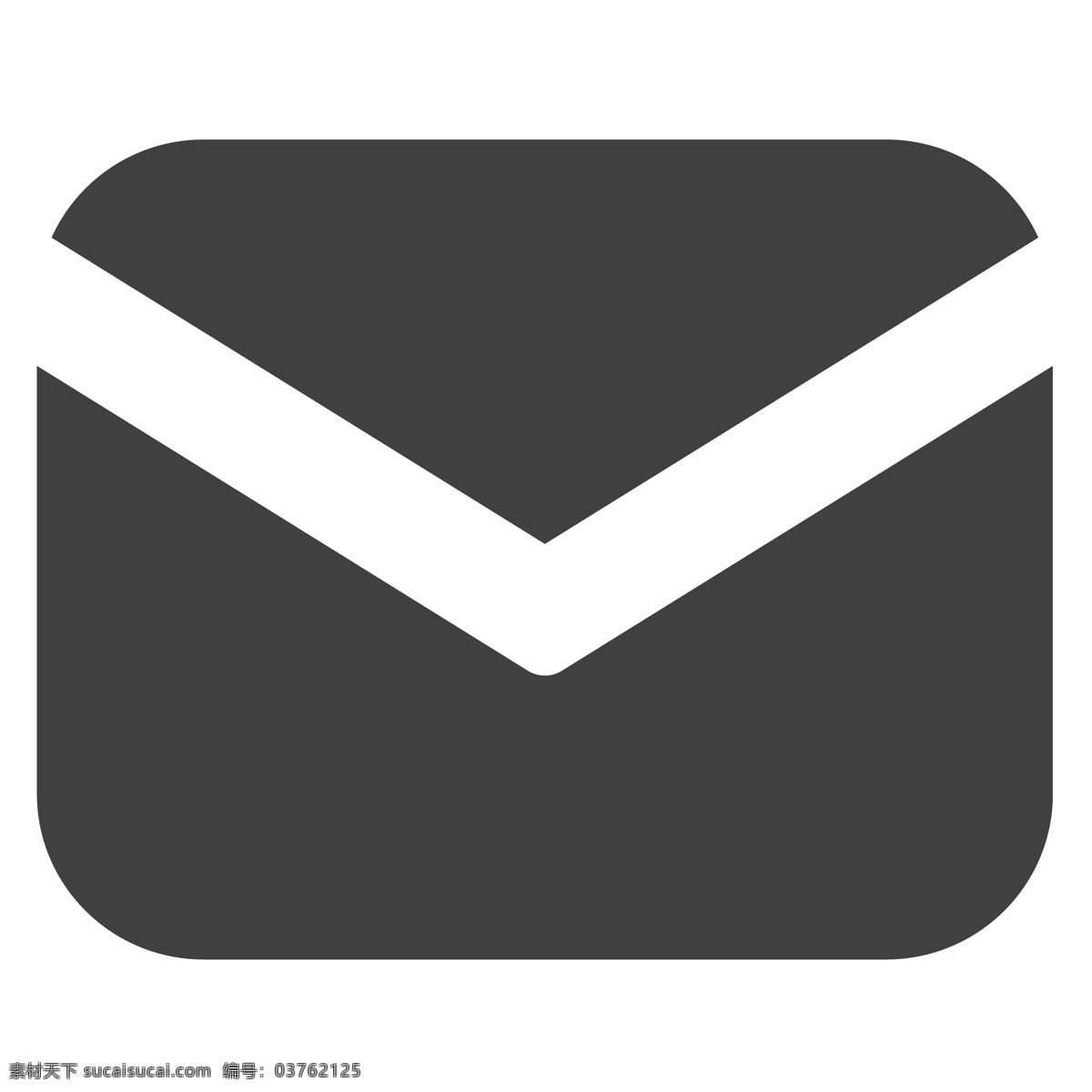 一个办公信封 信封 办公 卡通 生活图标 卡通图标 黑色的图标 手机图标 智能图标设计
