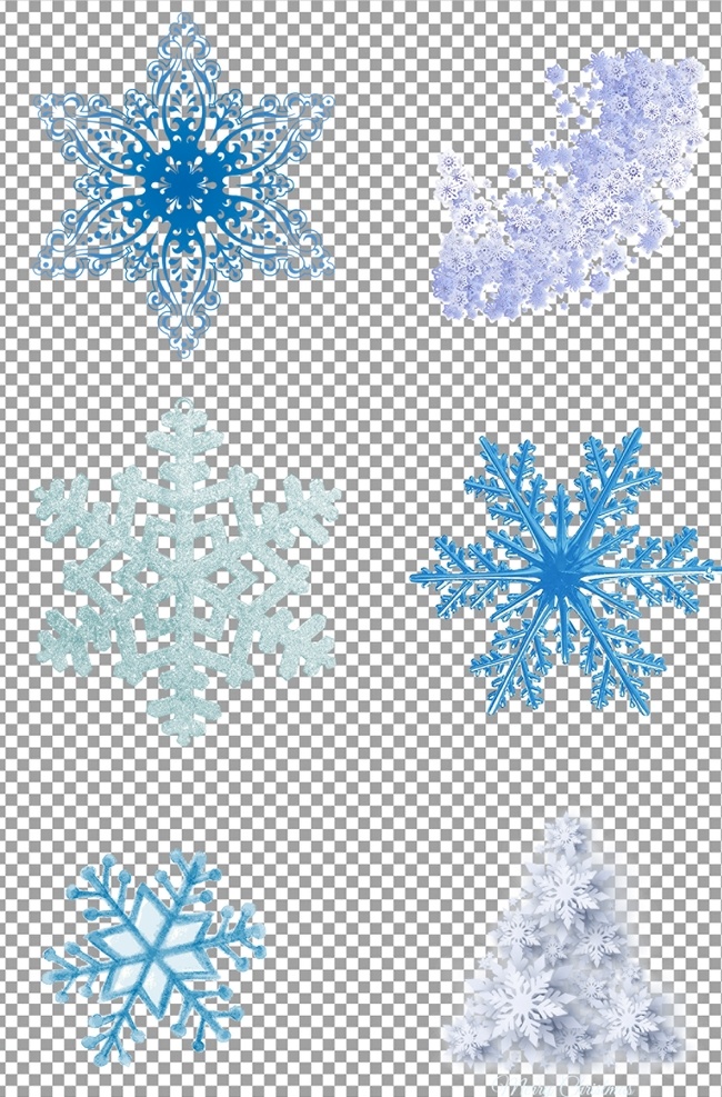 圣诞雪花图片 冰花 雪 雪花 手绘 蓝色雪花 圣诞雪花 免抠 无背景 免抠图 抠图 元素 透明 通道 png免抠图 分层