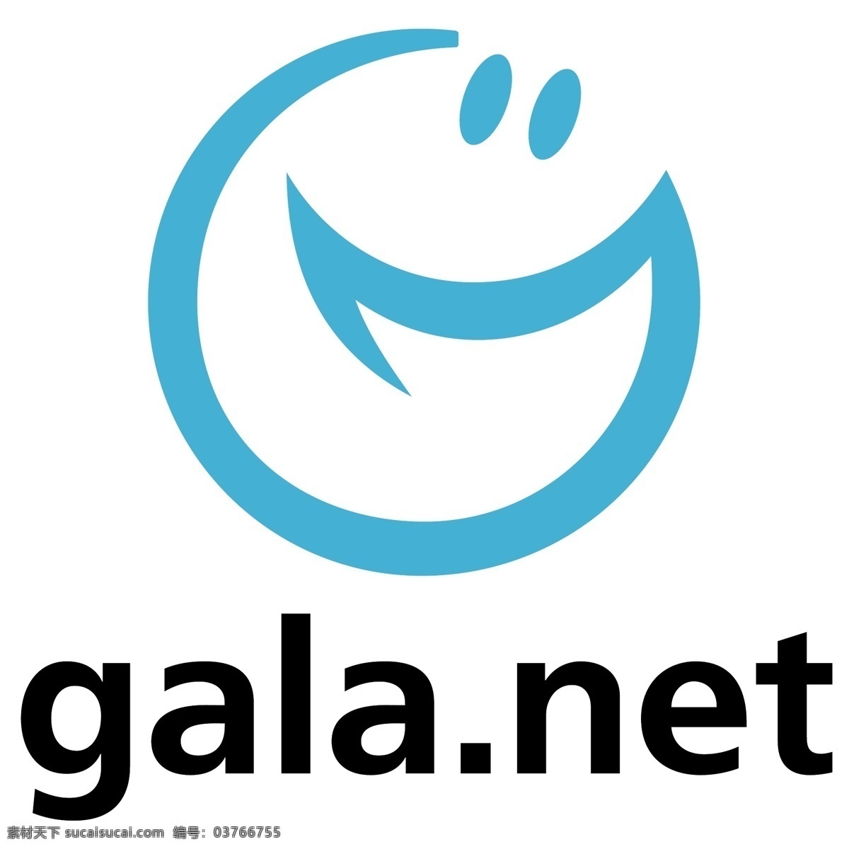 盛大网络 自由 gala net 标识 白色