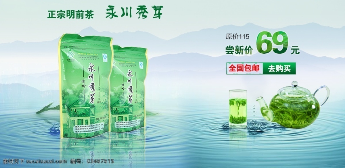 永川 秀 芽 绿 茶叶 永川秀芽 信阳毛尖 茶叶海报 绿茶海报 茶叶淘宝海报 中文模板 网页模板 源文件