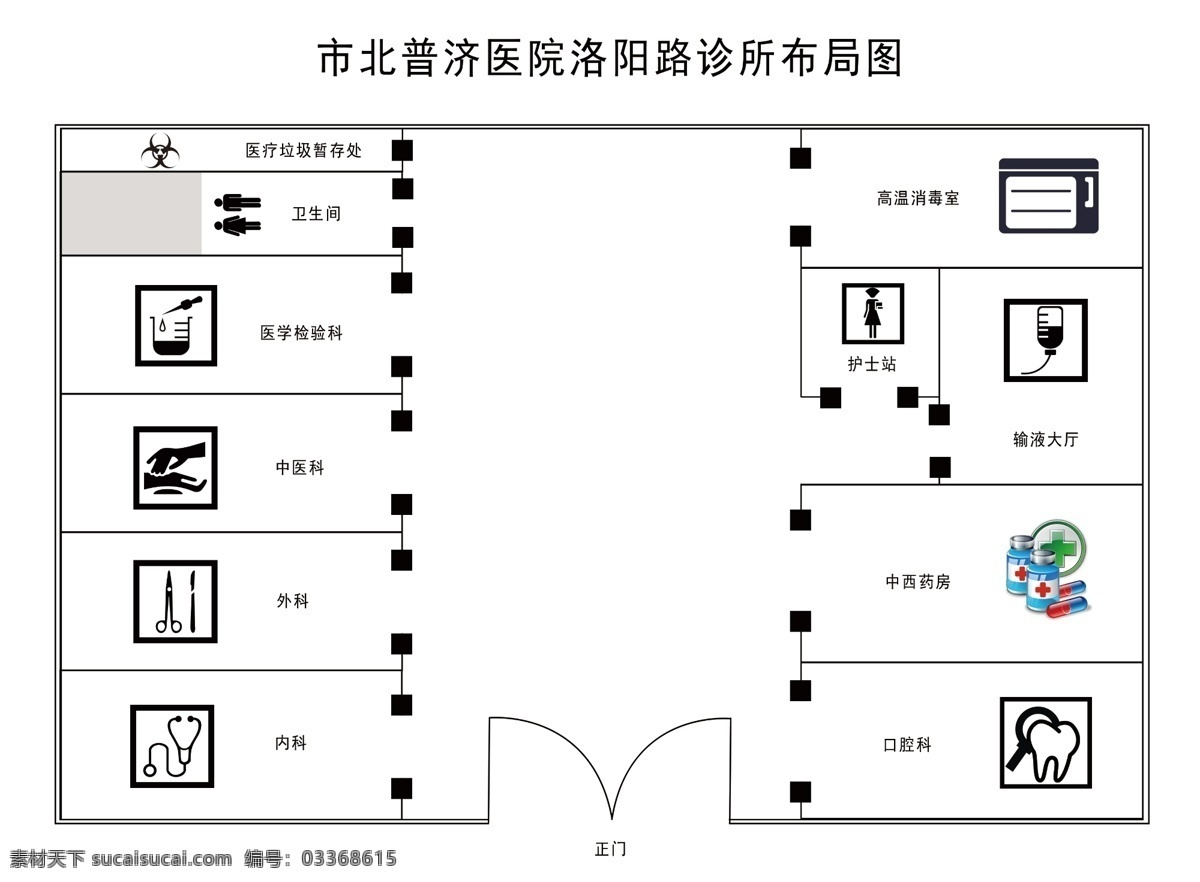 布局图 cad 分层 医院 医疗