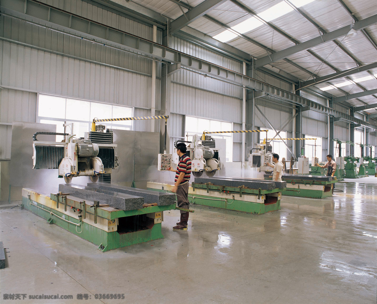 石材加工工厂 石材 厂机械 石材厂 机械图片 切割机 工厂 石材加工 现代科技 工业生产