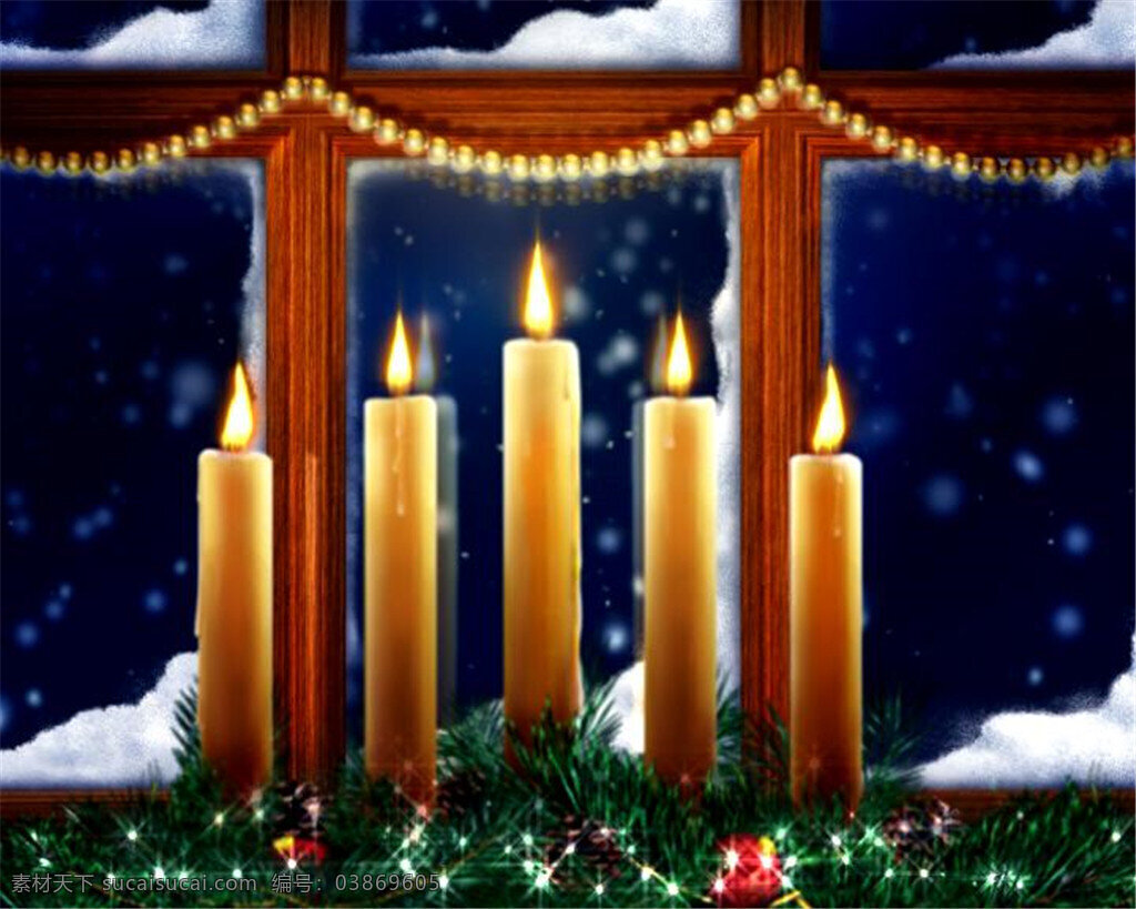 温暖 圣诞节 庆祝 烛火 动态 视频 浪漫 圣诞 节日 动画