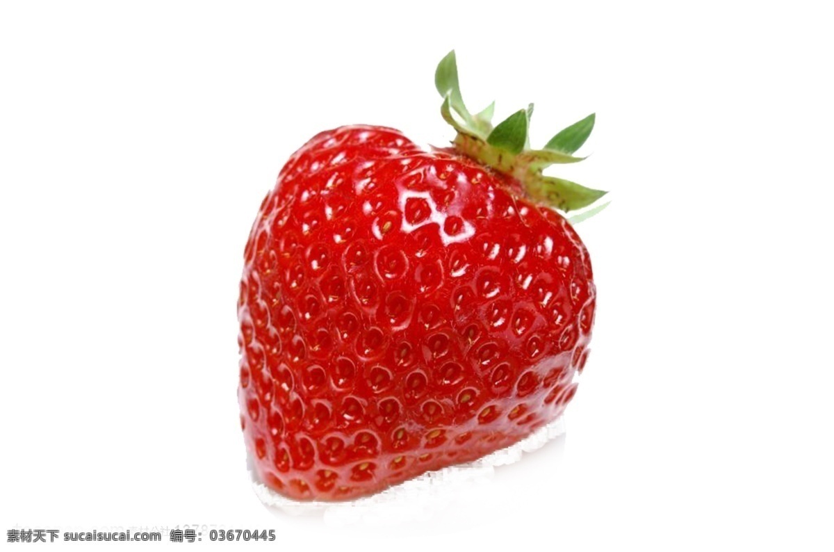 一颗草莓 草莓素材 免抠 白色