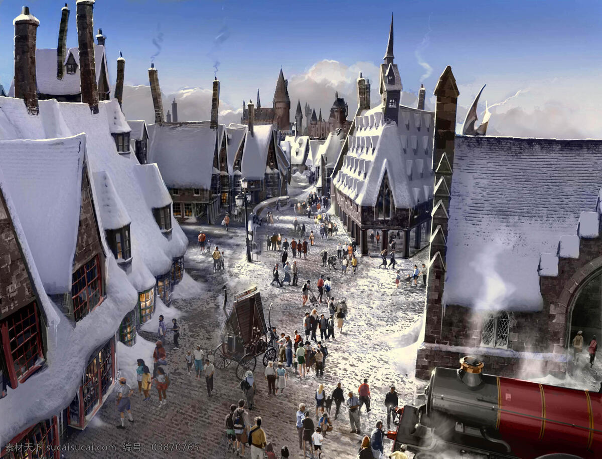 哈利波特 游戏魔法 小镇 设定 原 画 魔法 欧洲 原画 插画集