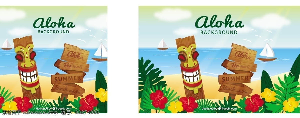 花 海滩 aloha 背景 花卉 夏季 花卉背景 海洋 树叶 热带 夏季海滩 夏威夷 季节 热带花卉 背景花 图腾 船只