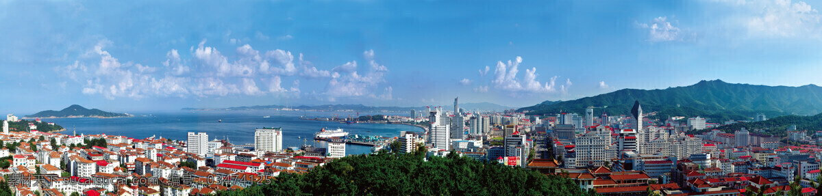 威海湾 威海 海景 建筑景观 自然景观