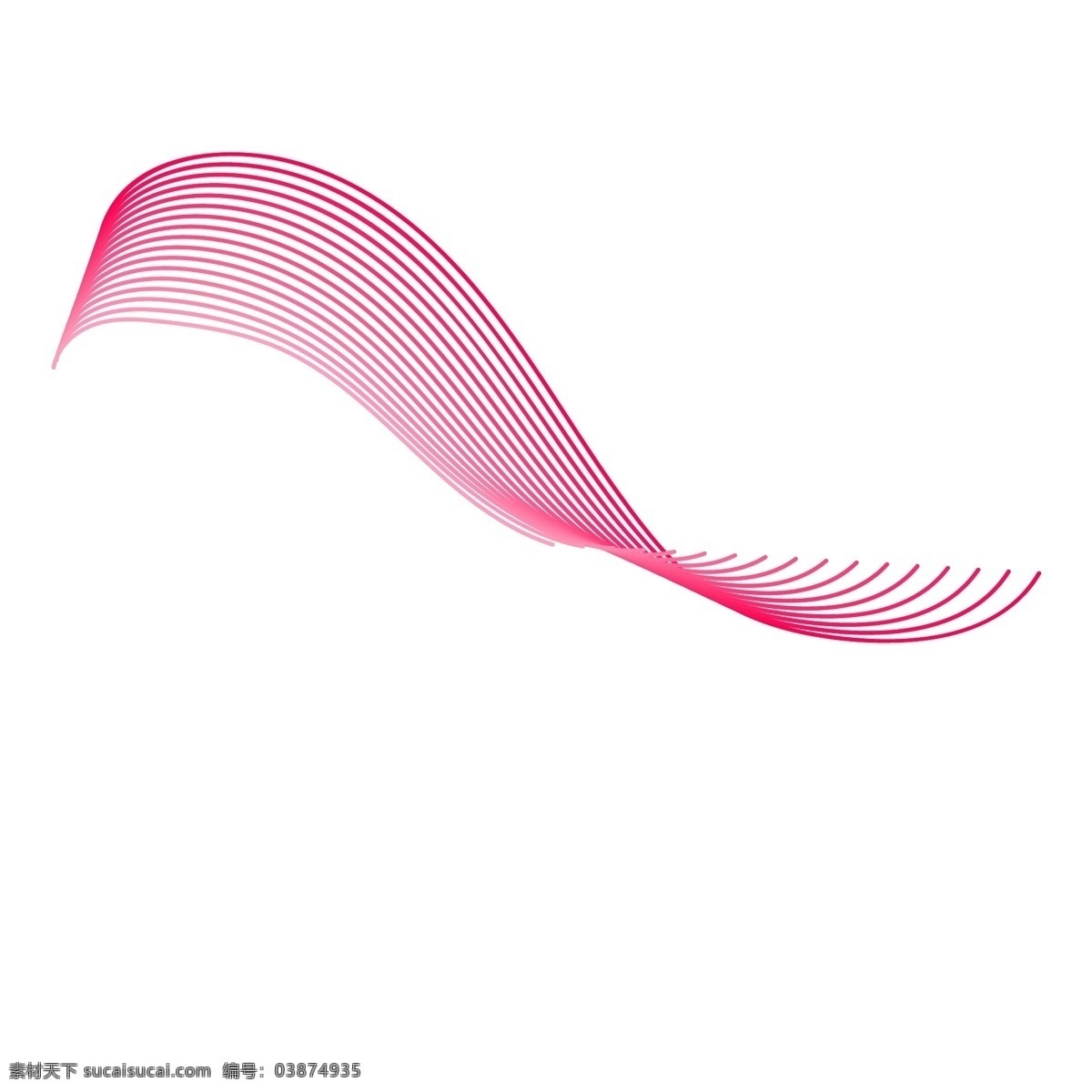 红色柔和线条 弧度线 柔和线条 柔和曲线 装饰曲线 飘逸曲线 线条 波浪线