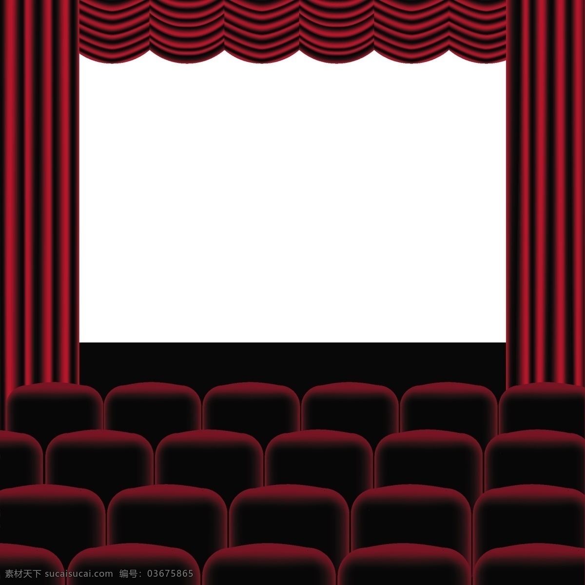 电影院 内部 结构图 模板下载 大屏幕 电影 座位 华丽 小资 影音娱乐 生活百科 矢量素材 黑色