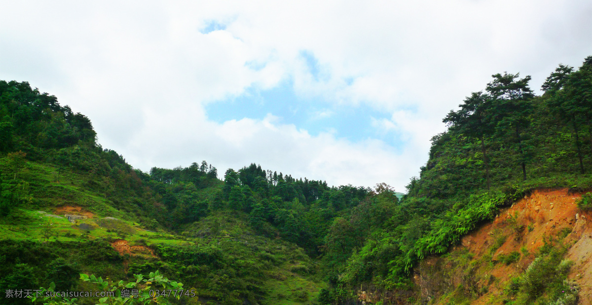 山地树林 高山 蓝天 白云 黄土 青草 野外 山野 野趣 大关掠影 自然景观 山水风景