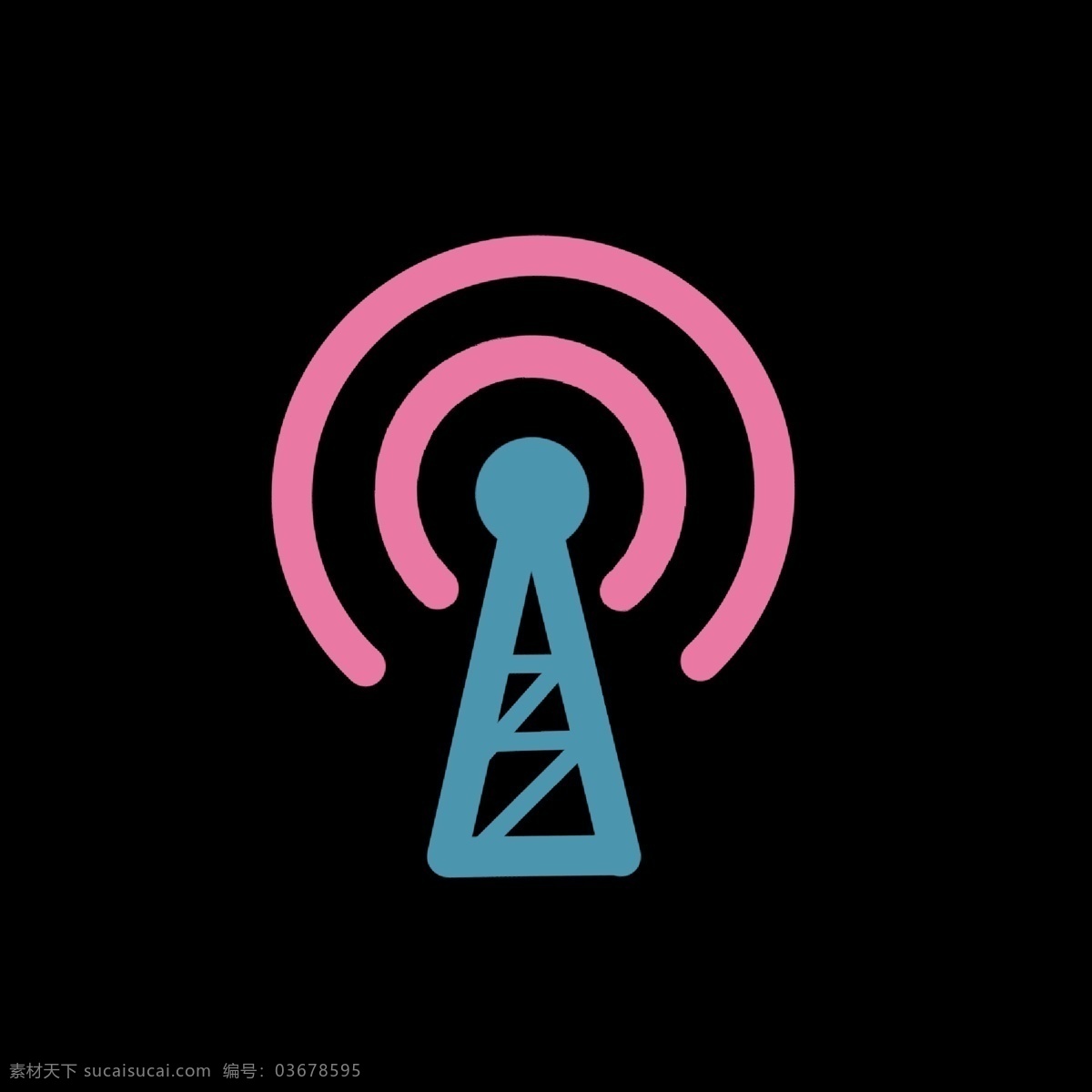 粉色 蓝色 信号 标识 强度 符号 标志 网络 几何图形 卡通 简单 简约 简洁 ppt可用