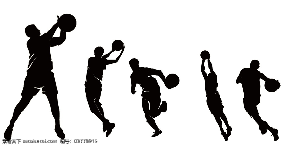 篮球人物 篮球 黑色 人物 源文件 300dpj