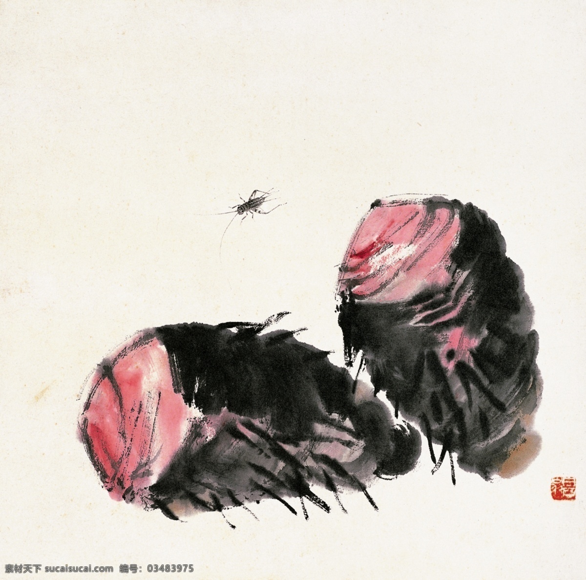 中国水墨画 齐白石国画 写意画 牡丹 花鸟 艺术绘画 文化艺术 绘画书法 客厅挂画 中国书画 古画 宫廷国画 画心 画轴 水墨画 齐白石 写意国画 中国画