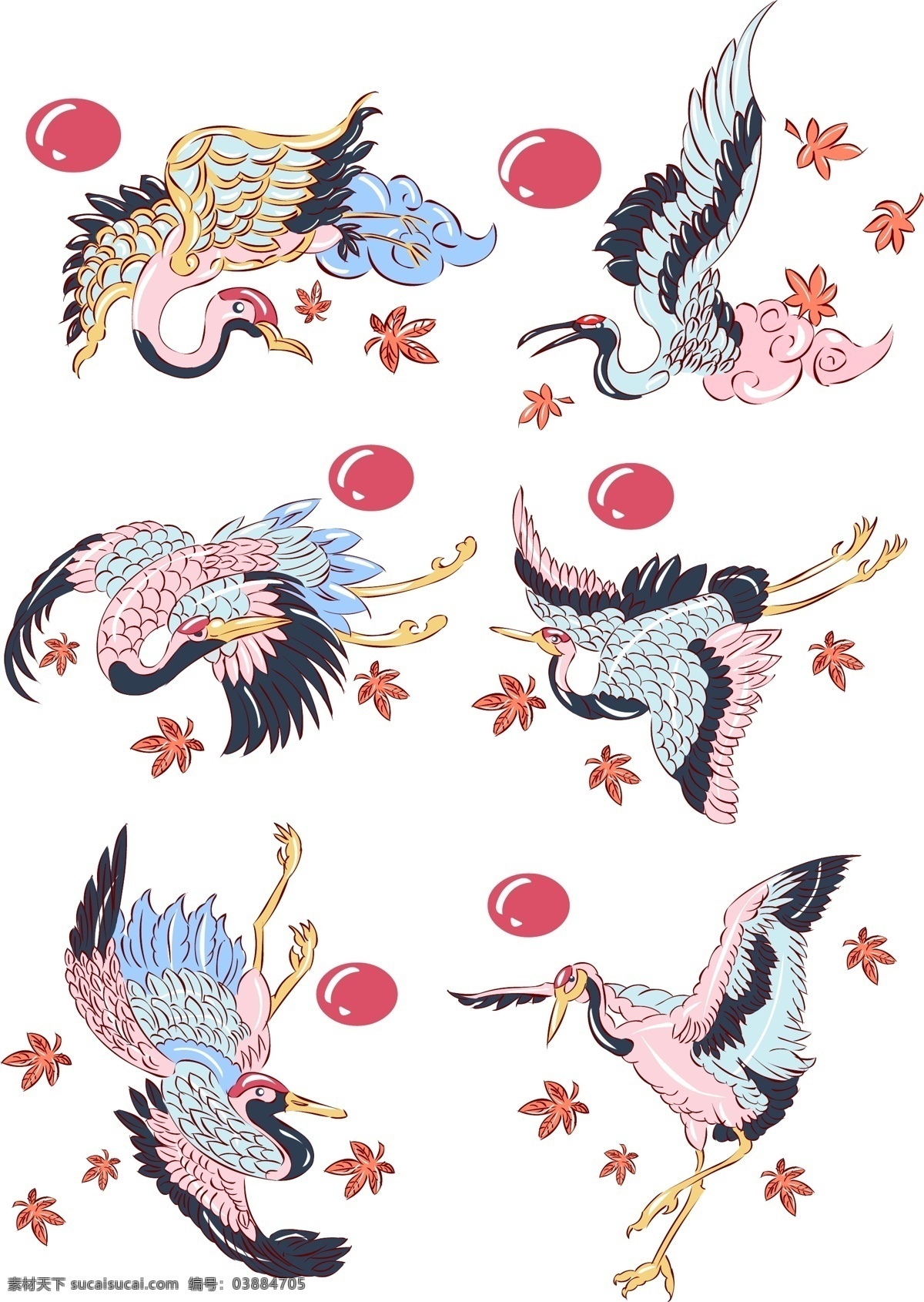 手绘 动物 中国 风 仙鹤 中国风 古风 手绘仙鹤 简约风 水墨 水墨仙鹤