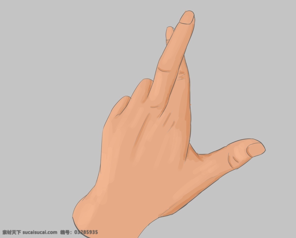 食指 中指 手势 插画 食指的手势 卡通插画 手指插画 手势插画 招式 比划手势 哑语 好看的手势