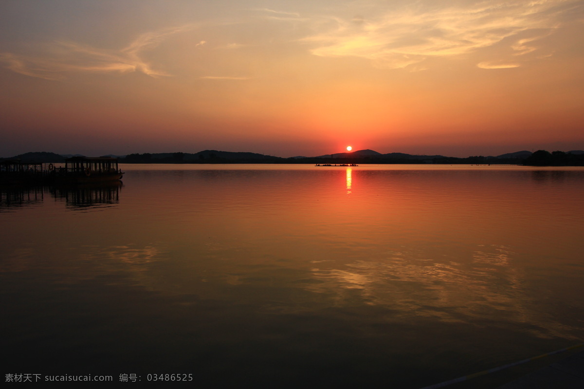 江苏 无锡 蠡湖 夕阳 风景