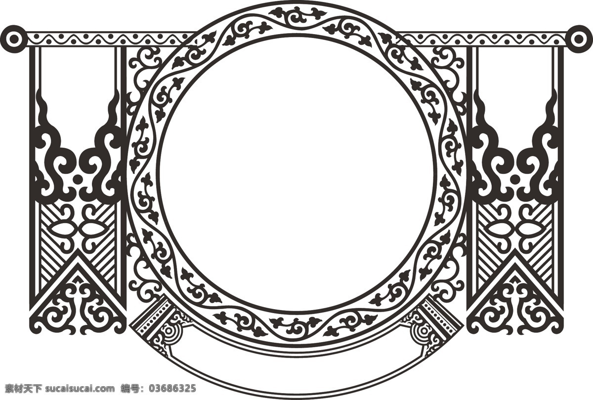 造型 古典 装饰 设计素材 中华图案 装饰图案 矢量图库 白色