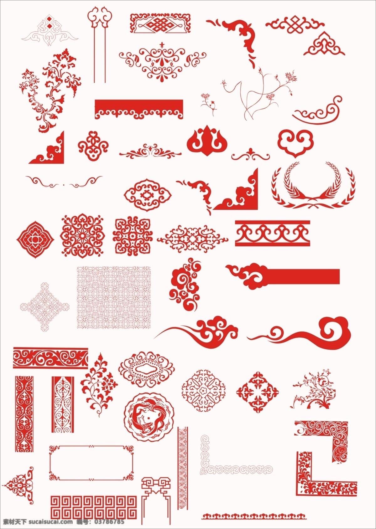 中国 传统 古典 花纹 古典花纹 传统花纹 花纹设计 古典花纹素材 祥云