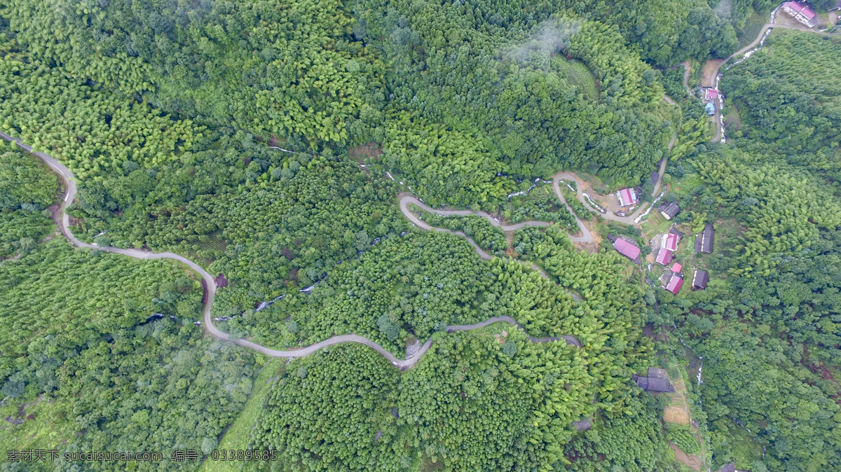 航拍红桃村 丁香红桃 秋浦河 石台风光 红桃村 石台群山 山青 水秀 村庄 农房 自然风光 自然景观 山水风景