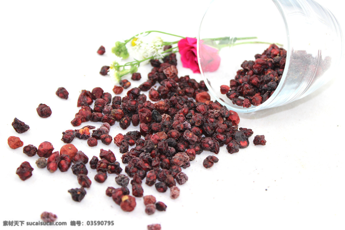 五味子茶 玄及 会及 五梅子 山花椒 壮味 五味籽 吊榴 药材 中药 草药中草药 中药材 花茶 餐饮美食 食物原料
