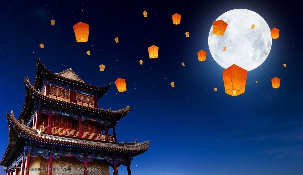中秋 月亮 嫦娥 祝福 气节 传统 古风 背景素材