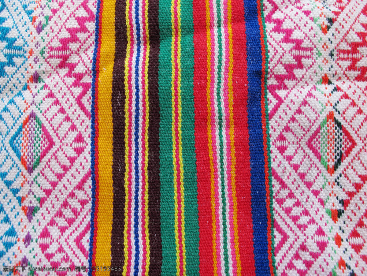 秘鲁 手工 羊毛 织物 粉色