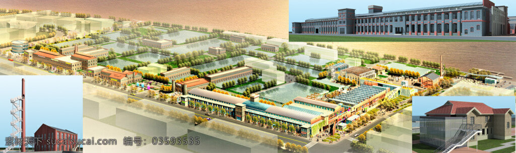 现代 厂房 区 规划模型 现代厂房模型 规划 大面积 艺术气息 max 黄色