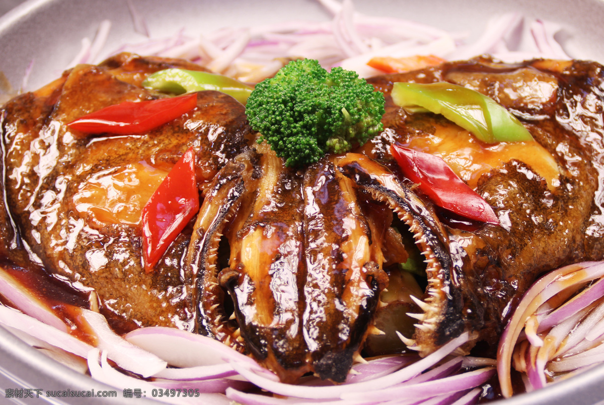 碟鱼头 菜品 海鲜美食 传统美食 餐饮美食